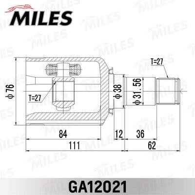 Miles GA12021 ШРКШ GA12021: Купити в Україні - Добра ціна на EXIST.UA!