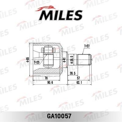 Miles GA10057 Шарнір, приводний вал GA10057: Купити в Україні - Добра ціна на EXIST.UA!