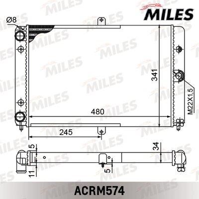 Радіатор охолодження двигуна Miles ACRM574
