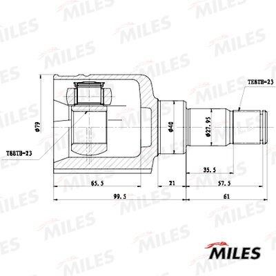 Miles GA11070 Шарнір, приводний вал GA11070: Купити в Україні - Добра ціна на EXIST.UA!