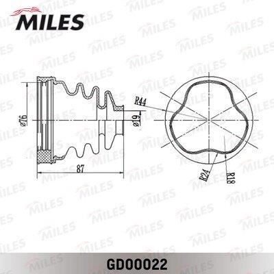Пильовик приводного валу, комплект Miles GD00022