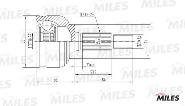 Miles GA20308 Шарнір рівних кутових швидкостей (ШРКШ) GA20308: Купити в Україні - Добра ціна на EXIST.UA!