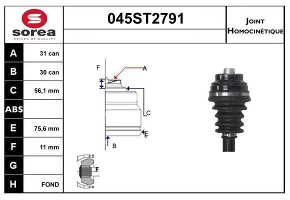 StartCar 045ST2791 ШРКШ 045ST2791: Купити в Україні - Добра ціна на EXIST.UA!