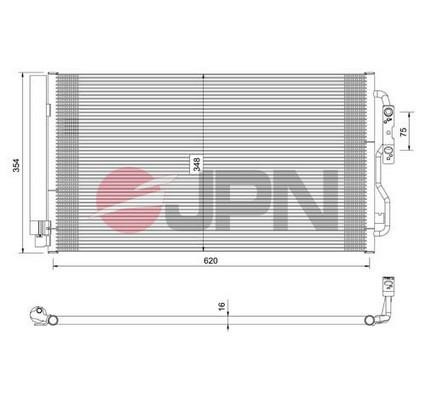 JPN 60C9088-JPN Радіатор кондиціонера 60C9088JPN: Приваблива ціна - Купити в Україні на EXIST.UA!