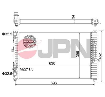 JPN 60C9001-JPN Радіатор охолодження двигуна 60C9001JPN: Купити в Україні - Добра ціна на EXIST.UA!