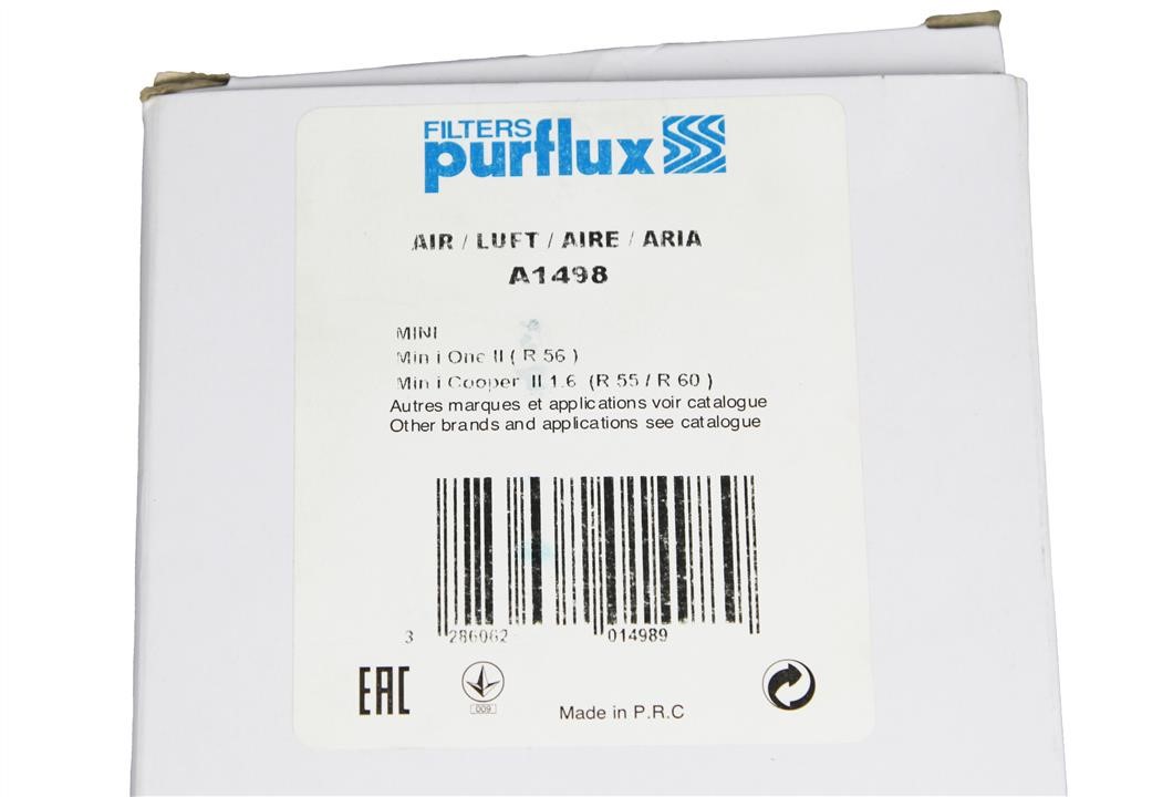 Повітряний фільтр Purflux A1498