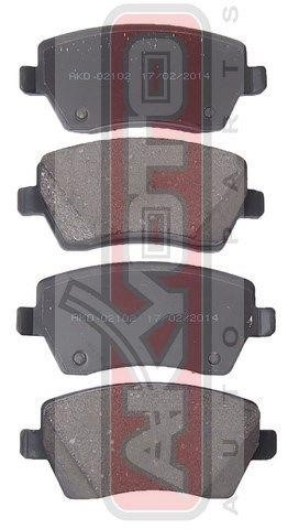 Akyoto AKD-02102 Гальмівні колодки передні, комплект AKD02102: Купити в Україні - Добра ціна на EXIST.UA!