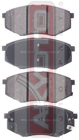 Akyoto AKD-12102 Гальмівні колодки передні, комплект AKD12102: Приваблива ціна - Купити в Україні на EXIST.UA!