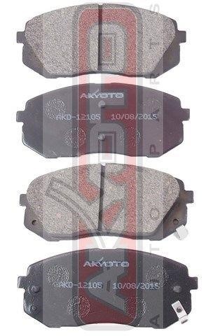 Akyoto AKD-12105 Гальмівні колодки передні, комплект AKD12105: Купити в Україні - Добра ціна на EXIST.UA!
