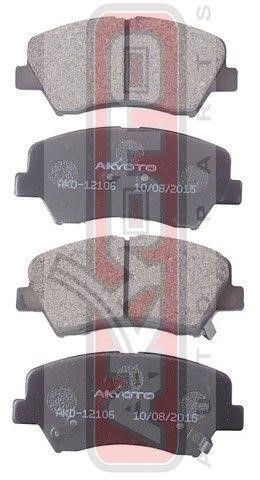 Akyoto AKD-12106 Гальмівні колодки передні, комплект AKD12106: Купити в Україні - Добра ціна на EXIST.UA!