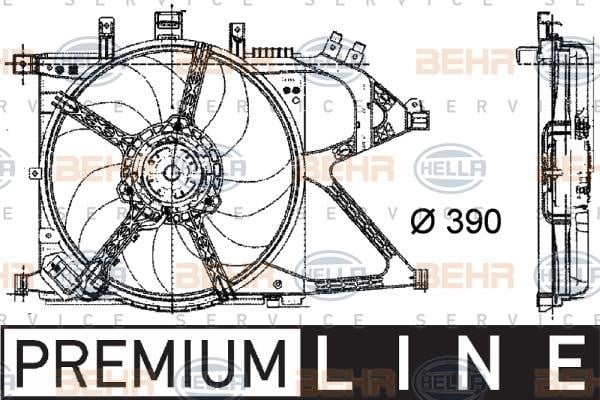 Hella 8EW 009 157-441 Вентилятор, система охолодження двигуна 8EW009157441: Купити в Україні - Добра ціна на EXIST.UA!