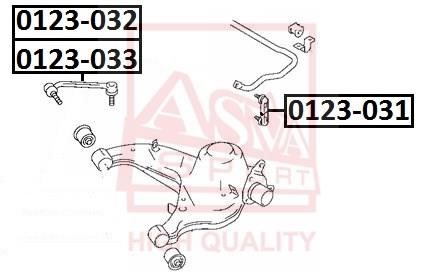 Asva 0123-032 Стійка стабілізатора 0123032: Купити в Україні - Добра ціна на EXIST.UA!