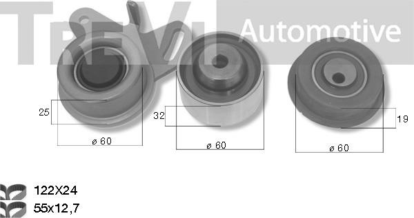 Trevi automotive KD1504 Комплект зубчастих ременів KD1504: Купити в Україні - Добра ціна на EXIST.UA!