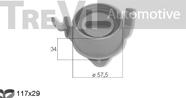 Trevi automotive KD1501 Комплект зубчастих ременів KD1501: Купити в Україні - Добра ціна на EXIST.UA!