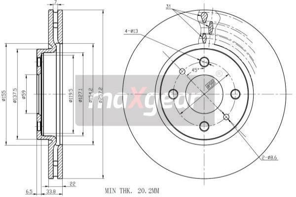 Купити Maxgear 19-0998MAX за низькою ціною в Україні!