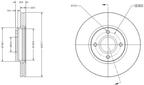 Remy RAD2236C Диск гальмівний передній вентильований RAD2236C: Купити в Україні - Добра ціна на EXIST.UA!