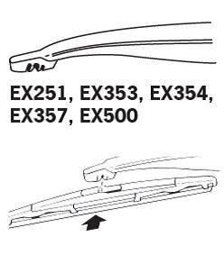 Щітка склоочисника каркасна задня Trico ExactFit Rear 400 мм (16&quot;) Trico EX406
