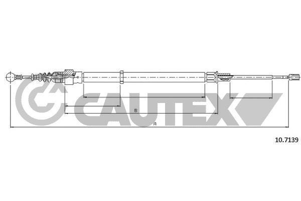 Cautex 468242 Трос стоянкового гальма, комплект 468242: Купити в Україні - Добра ціна на EXIST.UA!