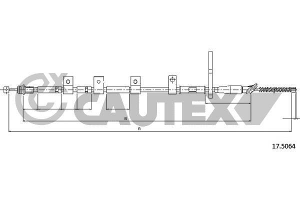 Cautex 708109 Трос стоянкового гальма, комплект 708109: Купити в Україні - Добра ціна на EXIST.UA!