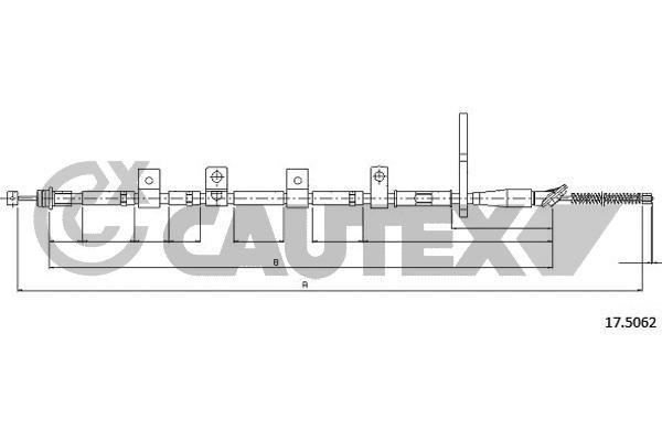 Cautex 708107 Трос стоянкового гальма, комплект 708107: Купити в Україні - Добра ціна на EXIST.UA!