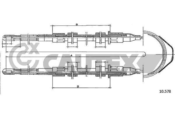 Cautex 761973 Трос гальма стоянки 761973: Купити в Україні - Добра ціна на EXIST.UA!