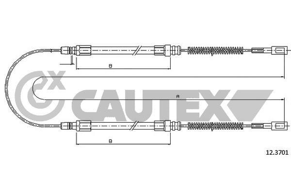 Cautex 761038 Трос гальма стоянки 761038: Купити в Україні - Добра ціна на EXIST.UA!