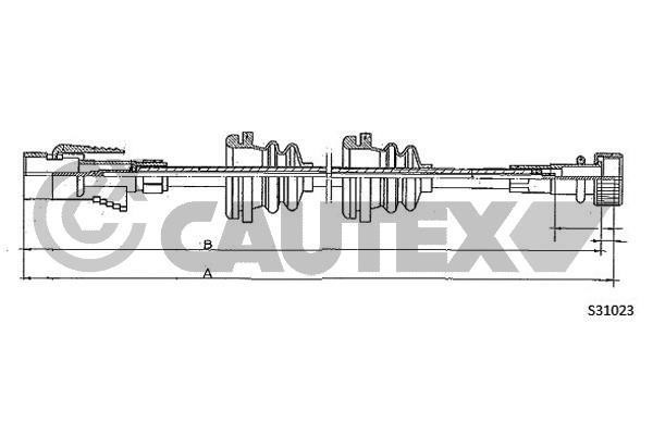 Cautex 762952 Трос привода спідометра 762952: Купити в Україні - Добра ціна на EXIST.UA!