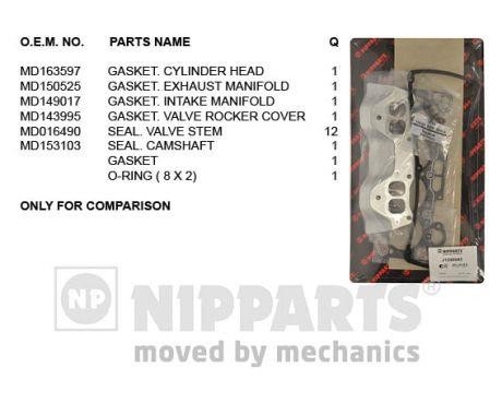 Nipparts J1245043 Прокладки ГБЦ, комплект J1245043: Купити в Україні - Добра ціна на EXIST.UA!