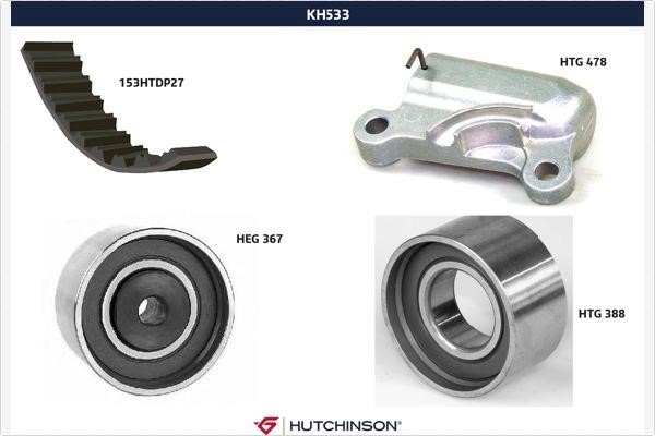 Hutchinson KH533 Комплект зубчастих ременів KH533: Купити в Україні - Добра ціна на EXIST.UA!