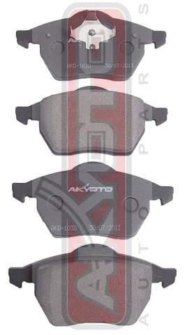 Akyoto AKD-1030 Гальмівні колодки передні, комплект AKD1030: Купити в Україні - Добра ціна на EXIST.UA!