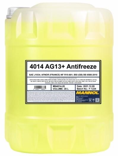 Mannol MN4014-10 Антифриз MANNOL Antifreeze Advanced 4014 AG13+ жовтий, готовий до застосування -40C, 10 л MN401410: Купити в Україні - Добра ціна на EXIST.UA!