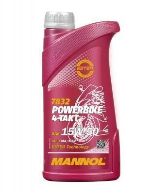 Mannol MN7832-1 Моторна олива MANNOL 7832 4-Takt Powerbike 15W-50 API SM, JASO MA/MA2, 1 л MN78321: Купити в Україні - Добра ціна на EXIST.UA!