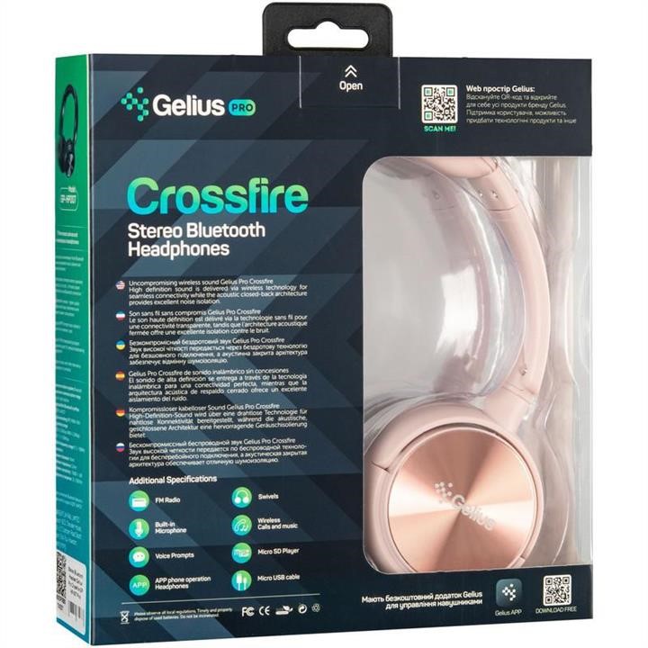 Gelius Stereo Bluetooth Headset Gelius Pro Crossfire GP HP-007 Pink (12 міс) – ціна 999 UAH