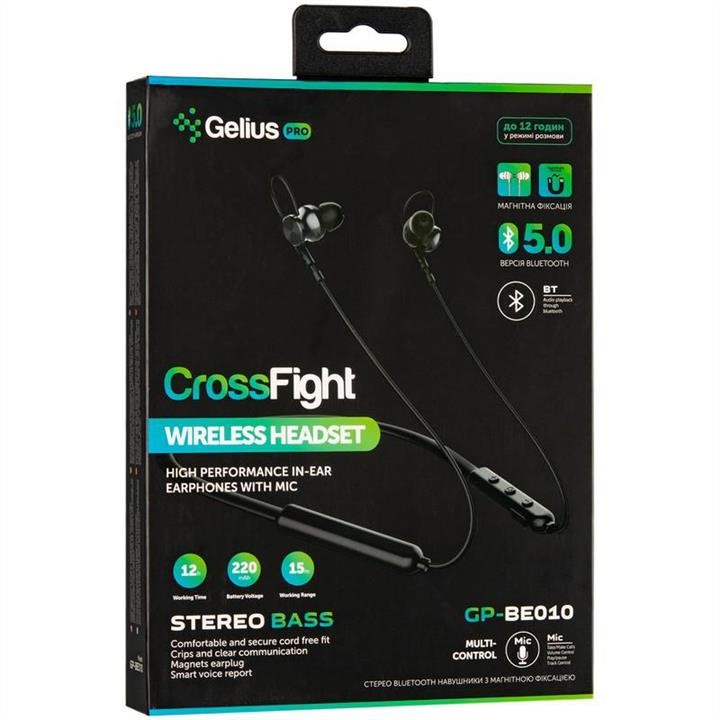 Stereo Bluetooth Headset Gelius Pro Crossfight GP BE-010 Black Gelius 00000074820