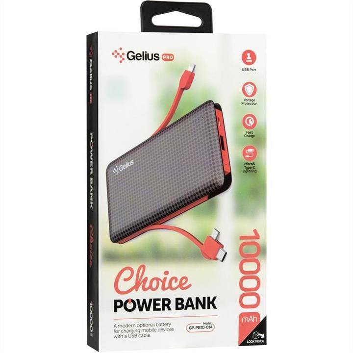 Додаткова батарея Gelius Pro Choice GP-PB10-014 10000mAh Black (12 міс) Gelius 00000078424