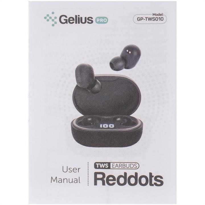 Stereo Bluetooth headset Gelius Pro Reddots TWS Earbuds GP-TWS010 Black (12 міс) Gelius 00000082297