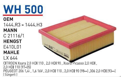 Wunder WH 500 Повітряний фільтр WH500: Купити в Україні - Добра ціна на EXIST.UA!