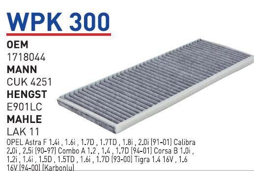 Wunder WPK 300 Фільтр салону з активованим вугіллям WPK300: Купити в Україні - Добра ціна на EXIST.UA!