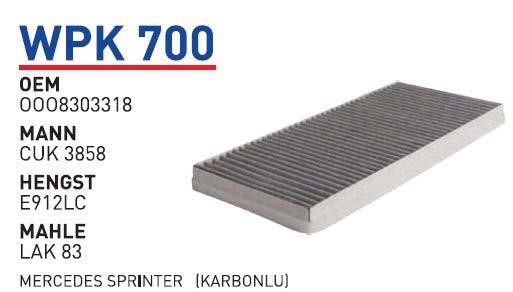 Wunder WPK 700 Фільтр салону з активованим вугіллям WPK700: Купити в Україні - Добра ціна на EXIST.UA!