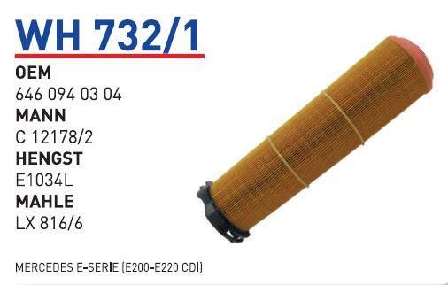Wunder WH-732/1 Повітряний фільтр WH7321: Купити в Україні - Добра ціна на EXIST.UA!