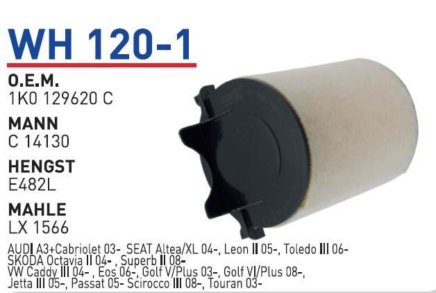 Wunder WH 120/1 Повітряний фільтр WH1201: Купити в Україні - Добра ціна на EXIST.UA!