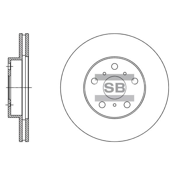 Sangsin SD4611 Диск гальмівний передній вентильований SD4611: Купити в Україні - Добра ціна на EXIST.UA!