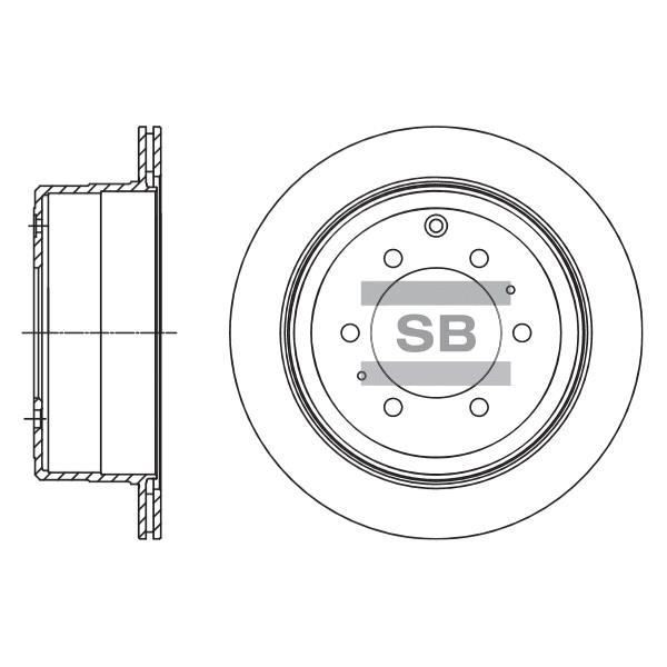 Sangsin SD4612 Диск гальмівний задній вентильований SD4612: Купити в Україні - Добра ціна на EXIST.UA!