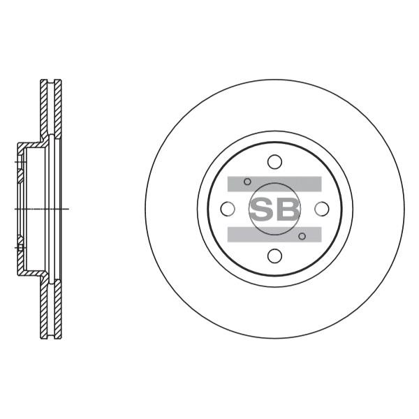 Sangsin SD4617 Диск гальмівний передній вентильований SD4617: Купити в Україні - Добра ціна на EXIST.UA!