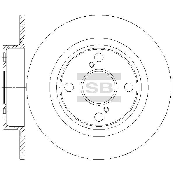 Sangsin SD4699 Диск гальмівний задній невентильований SD4699: Купити в Україні - Добра ціна на EXIST.UA!