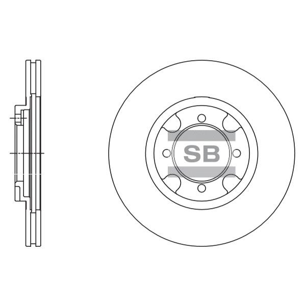 Sangsin SD2063 Диск гальмівний передній вентильований SD2063: Купити в Україні - Добра ціна на EXIST.UA!