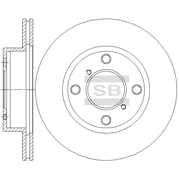 Sangsin SD4812 Диск гальмівний передній вентильований SD4812: Купити в Україні - Добра ціна на EXIST.UA!