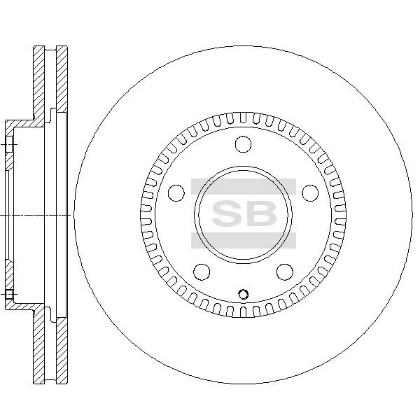 Sangsin SD2070 Диск гальмівний передній вентильований SD2070: Приваблива ціна - Купити в Україні на EXIST.UA!