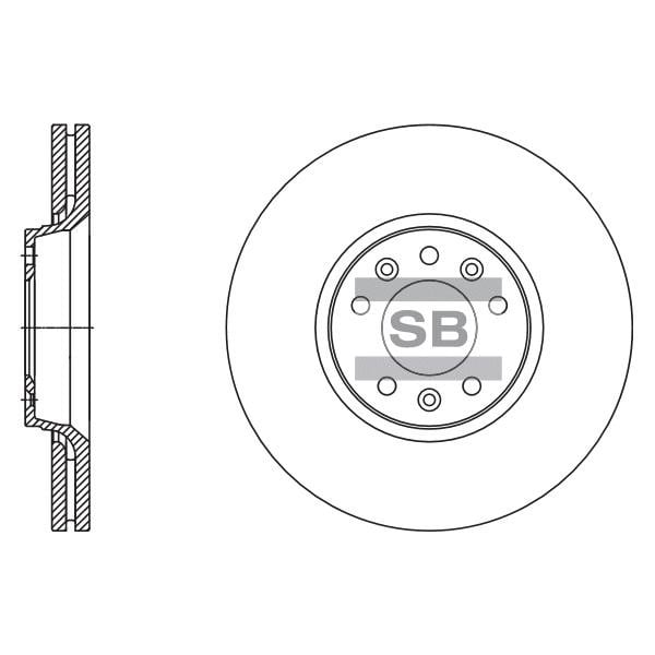 Sangsin SD5004 Диск гальмівний передній вентильований SD5004: Купити в Україні - Добра ціна на EXIST.UA!