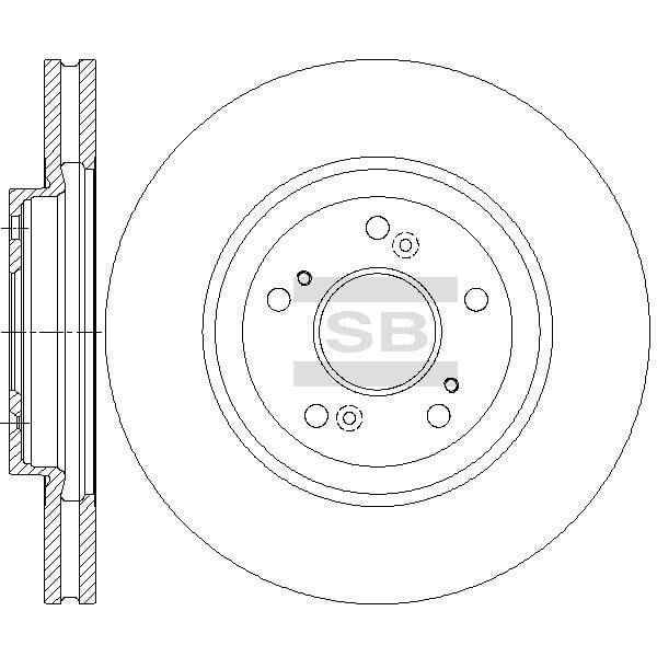 Sangsin SD4133 Диск гальмівний передній вентильований SD4133: Приваблива ціна - Купити в Україні на EXIST.UA!